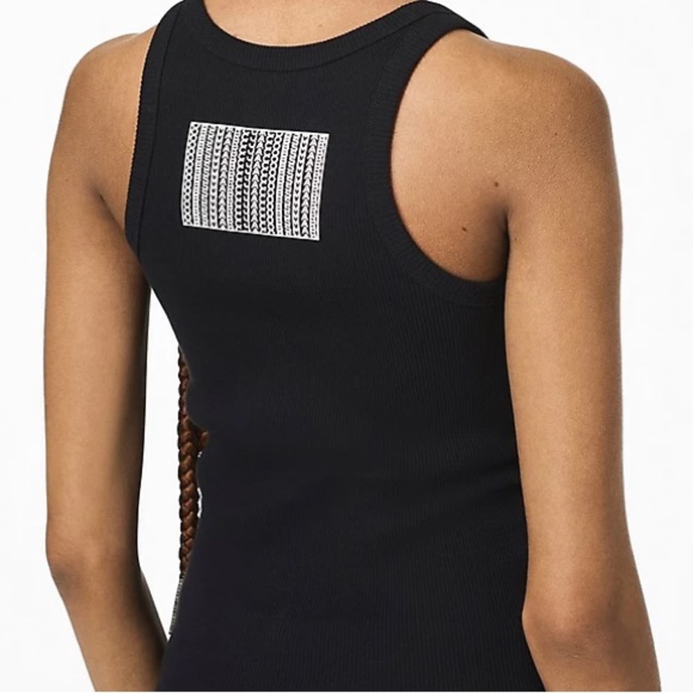 Marc Jacobs Barcode Ribbed Black Tank Size XS